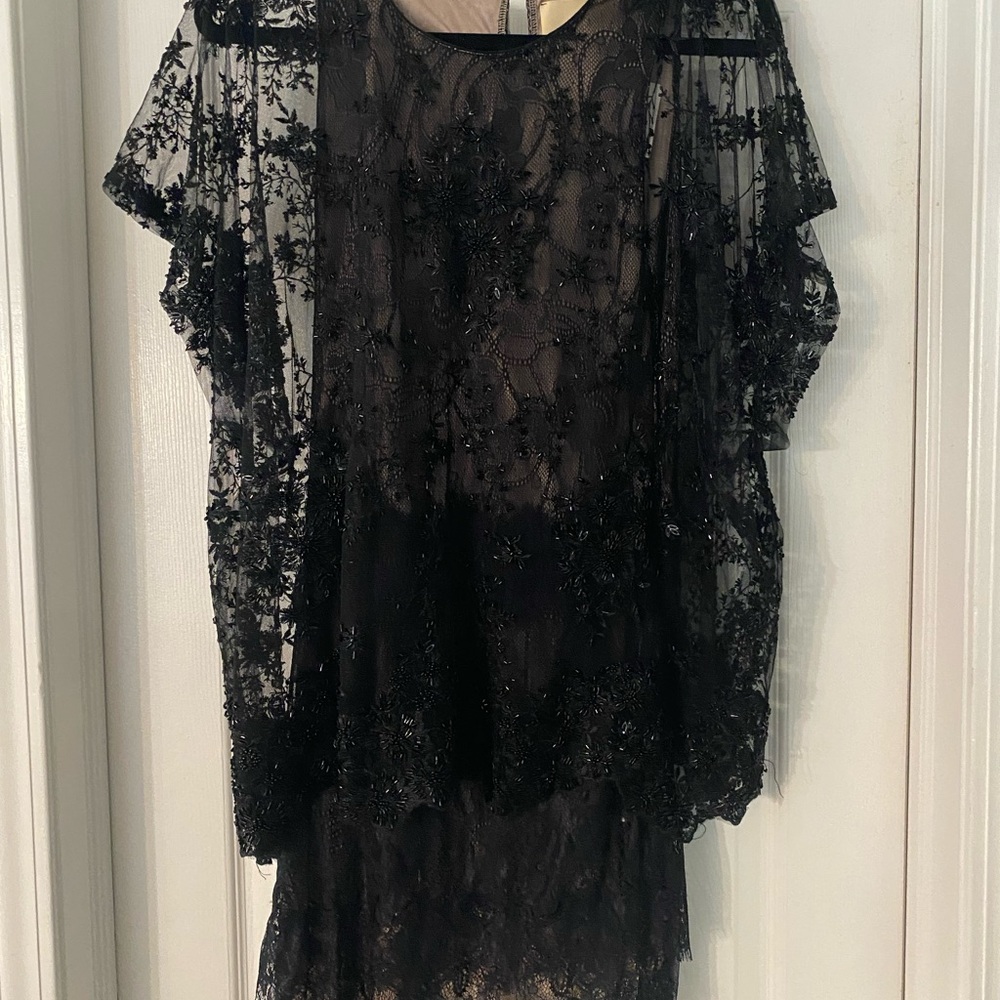 Loyd/Ford Black Lace Overlay Dress